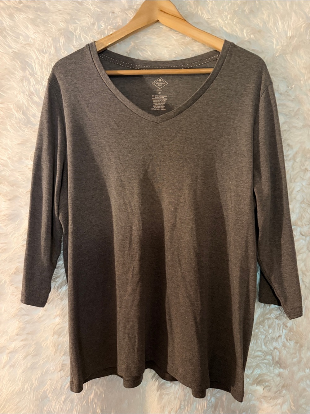 St John’s Bay 3/4 Sleev tee Size 1X
